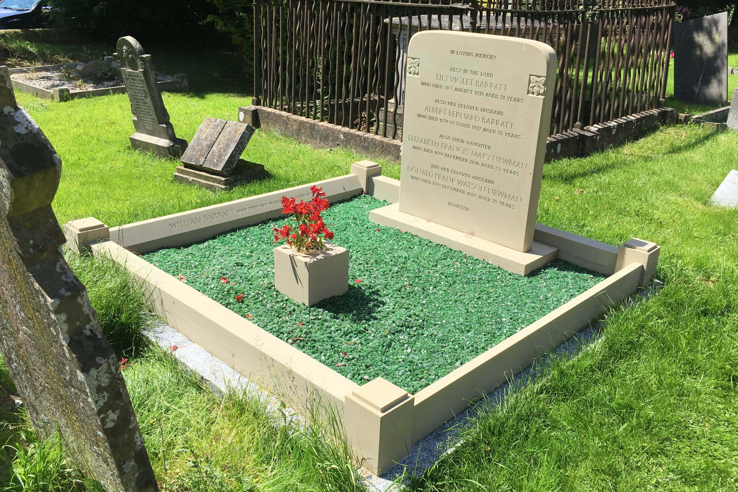 An example of gravestone restoration